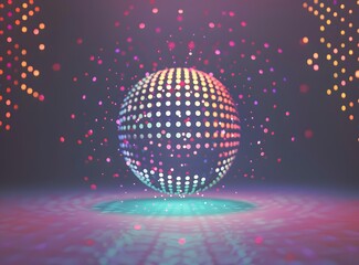Obraz premium Abstract Colorful Sphere With Neon Lights