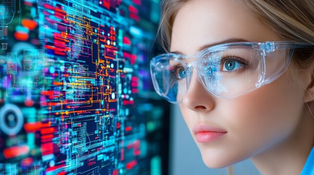 woman with code