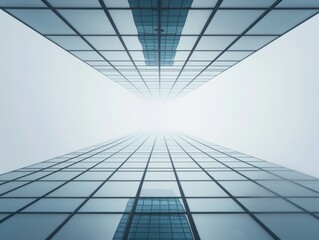 Obraz premium Architectural minimalism of modern buildings. AI generative.