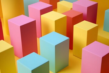 Abstract Colorful Geometric Shapes Background