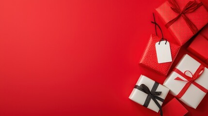 Festive Holiday Shopping Extravaganza - Black Friday Deals Galore with Gifts and Copy Space