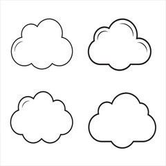 Cloud Icon Vector Illustration 