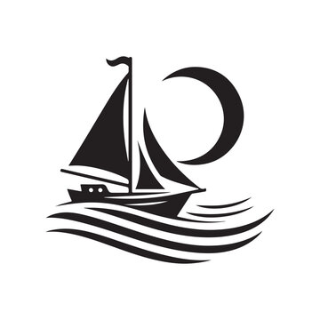 recommend clip art: Sailboat logo design template icon