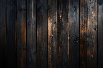 Obraz premium A black wooden background with a few brown spots