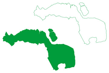 Amapa municipality (Amapa state, Municipalities of Brazil, Federative Republic of Brazil) map vector illustration, scribble sketch map