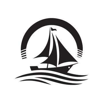recommend clip art: Sailboat logo design template icon