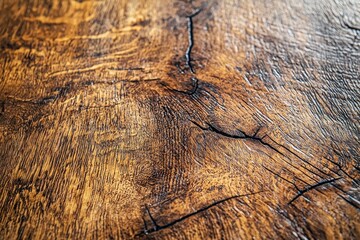 Warm and Inviting Oak Countertop with Detailed Wood Grain Texture and Rich Tones