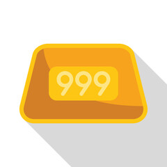Gold bar is gleaming, showcasing its high purity with the prominent 999 sample number