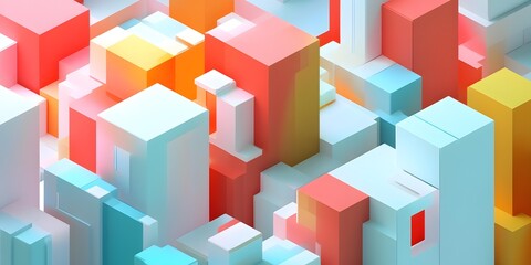 Obraz premium Abstract Geometric Shapes Pattern Colorful Background