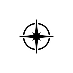 Compass icon. GPS icon. Location icon.