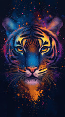 Fototapeta premium colorful tiger