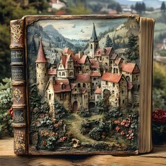 Photo of a Captivating Medieval Town in a Fantasy Book Setting