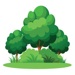 Lush Bushes Vector Design Illustration
