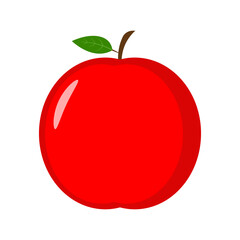 red apple icon vector illustration. Illustration apple isolated on white backgrounds