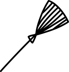 Hand Drawn Doodle Broom Outline