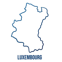 Luxembourg, Belgian province simplified map. Abstract smooth blue gradient linear vector