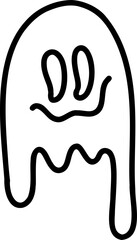 Hand Drawn Doodle Ghost Outline