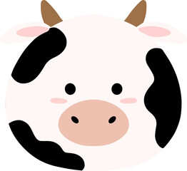 Cute Doodle Cow Illustration