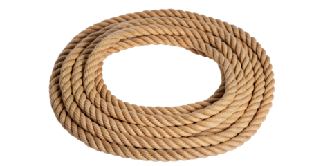  A rope isolated on white background.AI GENERATED