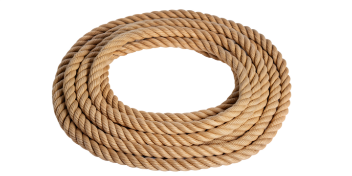  A rope isolated on white background.AI GENERATED