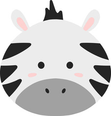 Cute Doodle Zebra Illustration