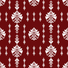 Classic Damask Seamless Pattern - Vector Illustration for Elegant Textile Design