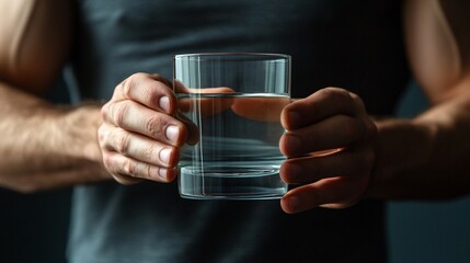 person holding a glass of water