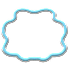 blue cute wavy frame