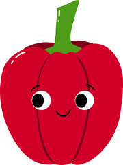 Cute Bell Pepper Cartoon