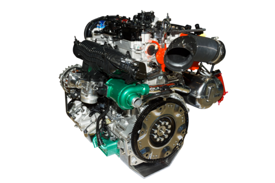New car engine isolated full transparent PNG.