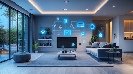 the power of the Internet of Things with a visually stunning image of a smart home