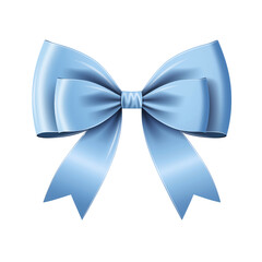 Naklejka premium a PNG file of a blue bow ribbon on an isolated transparent background