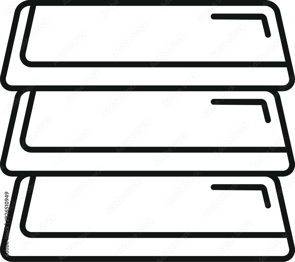Poster simple vector icon of a server rack, commonly found in data centers, symbolizing cloud computing and