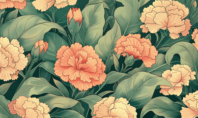 seamless pattern with flowers