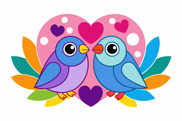 two birds on a branch