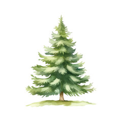 Watercolor Christmas Tree PNG Images, Watercolor Clipart, Tree Clipart