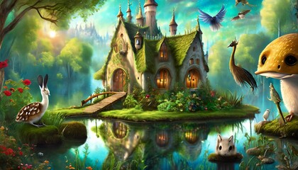 Fototapeta premium fairy tale house