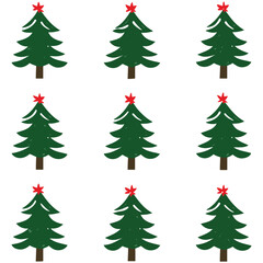 Illustration set of Christmas tree