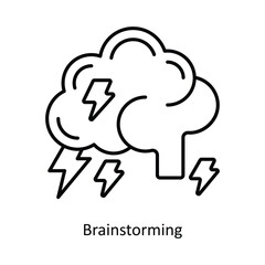 Brainstorming vector filled outline Icon Design illustration. Design And Development Symbol on White background EPS 10 File