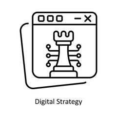 Digital Strategy vector filled outline Icon Design illustration. Design And Development Symbol on White background EPS 10 File