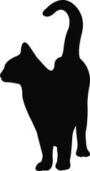 a cat body silhouette vector