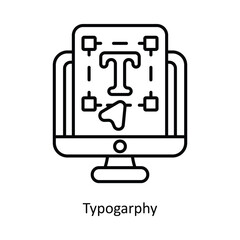 Typography vector filled outline Icon Design illustration. Design And Development Symbol on White background EPS 10 File