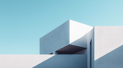 Minimalist Architectural Abstract - Elegant Geometric Shapes and Clean Lines