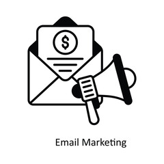 Email Marketing vector filled outline Icon Design illustration. Design And Development Symbol on White background EPS 10 File