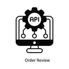 Order Review vector filled outline Icon Design illustration. Design And Development Symbol on White background EPS 10 File