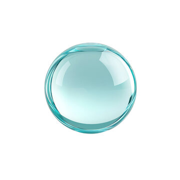 A transparent blue bubble, showcasing smooth curves and reflections, perfect for creative designs and abstract backgrounds. transparent background