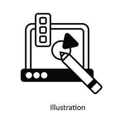 Illustration vector filled outline Icon Design illustration. Design And Development Symbol on White background EPS 10 File