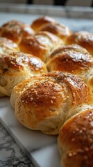 sourdough rolls close up