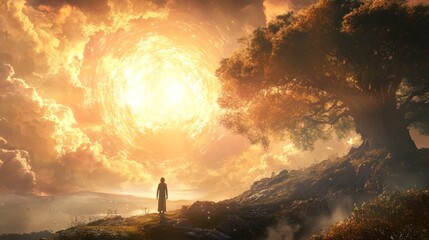 Stunning visual representation of the biblical creation story showcasing divine craftsmanship