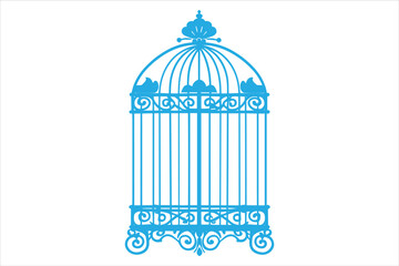 Bird Cage Silhouette, Hanging Bird Cage Silhouett, Bird House silhouette